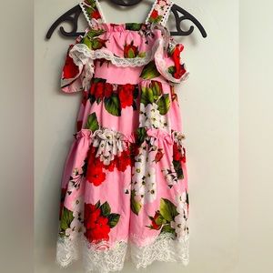 Dolce&Gabbana kids girls lace cotton dress
